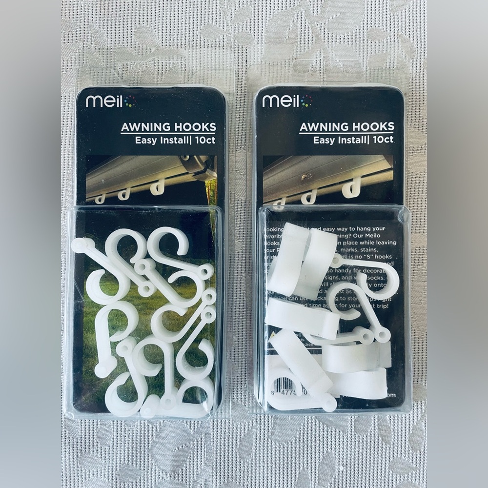 Awning Clips Hooks Easy 2 packs 10 ct Each RV Light Cord Accessory 20 to…